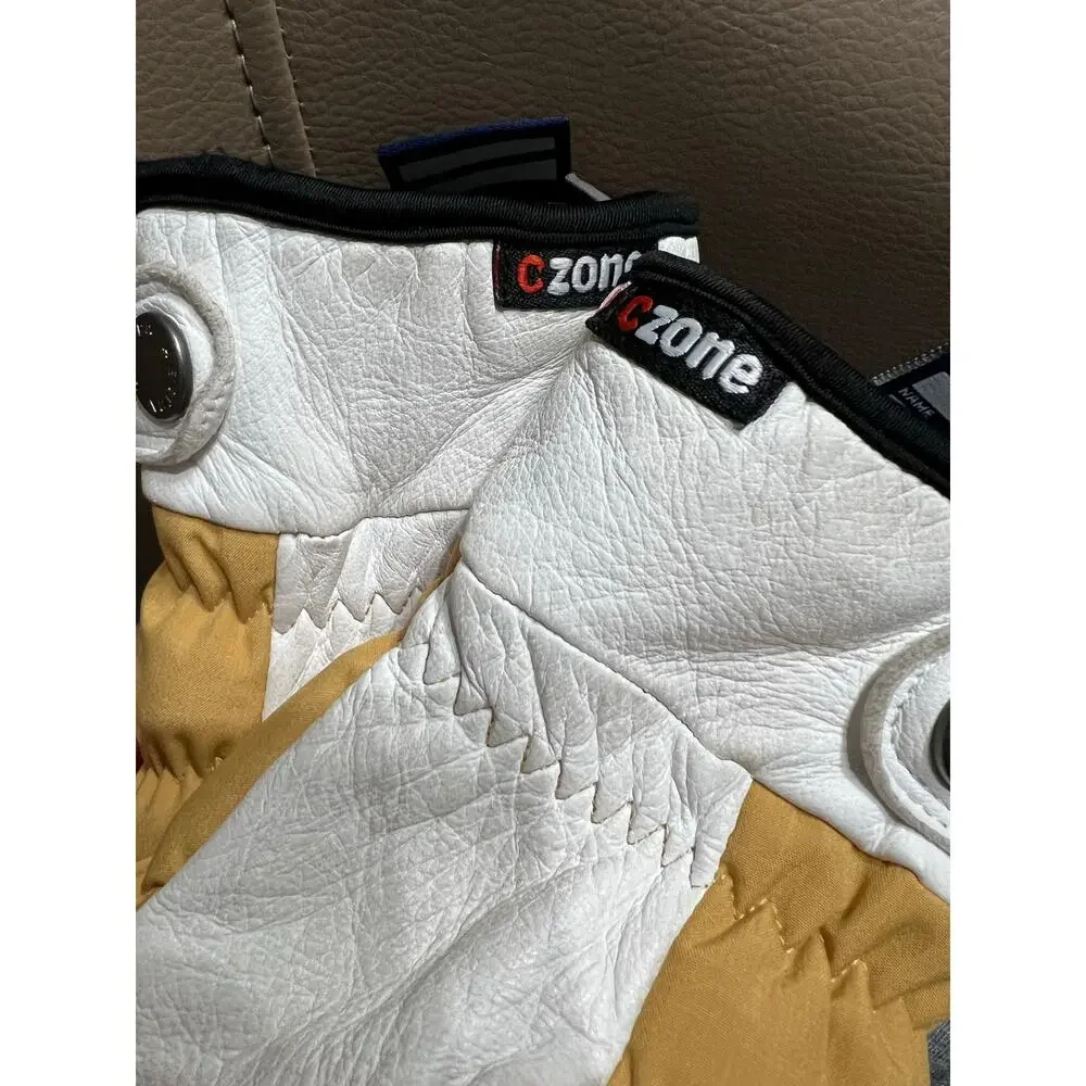 Hestra Czone Luomi Mitt Snow Mittens Gloves Ski Snowboard Tan Leather Sz 8 Sand